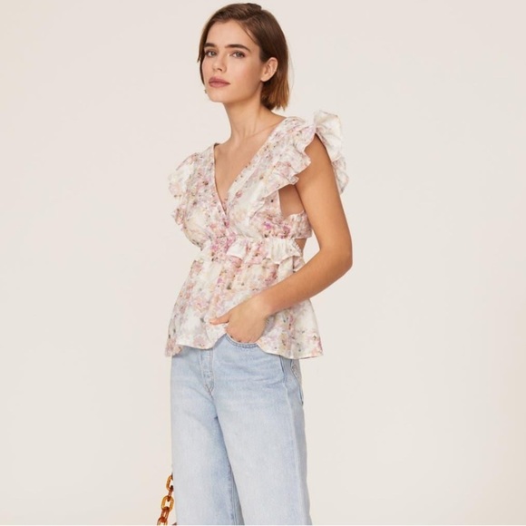 Munthe Herb Tie-Back Top β Size 34 β Sexy, Cute & Perfect for Spring/Summer! - Picture 1 of 6